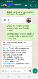 Testimonianza Cancellazione Crif