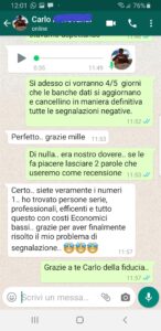 Testimonianza Cancellazione Crif