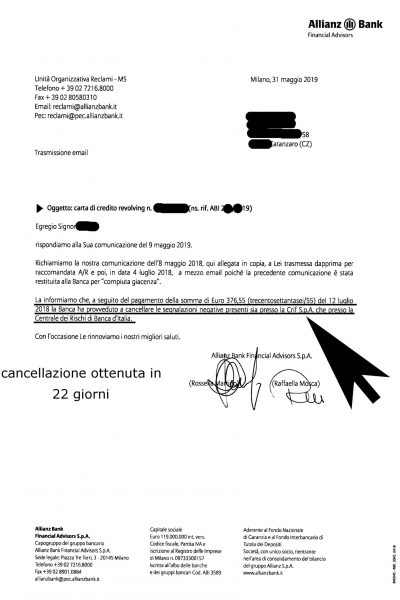 Cancellazione Allianz