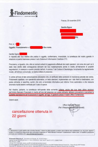 Cancellazione Findomestic