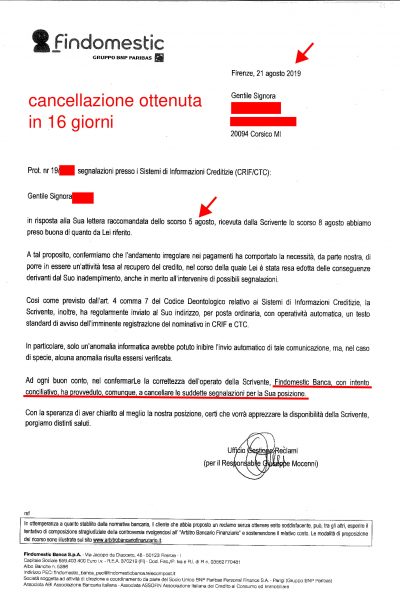 Cancellazione Findomestic